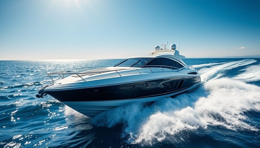Jimmie Johnson boats cruising through clear waters under a vibrant sky.