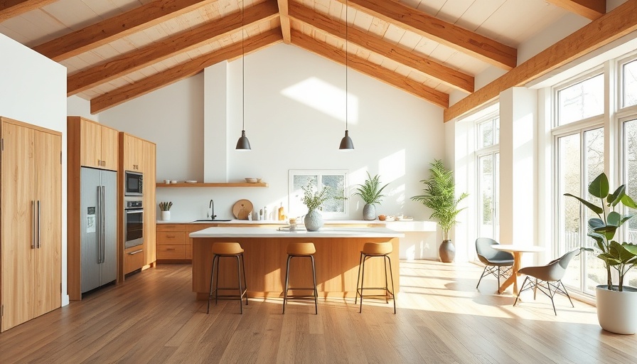 Modern kitchen with best white paint color and wooden accents.