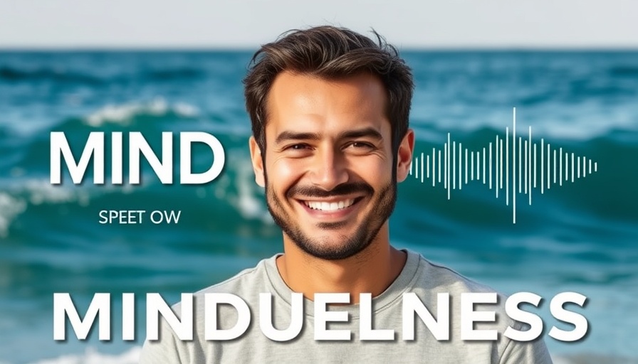 Digital promotion for 'Using Distraction to Hone Your Focus' with ocean wave background.