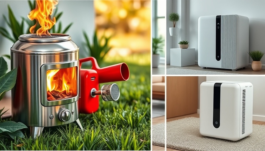 Best Prime Day Alternatives: Air purifier, solo stove, leaf blower in a collage.
