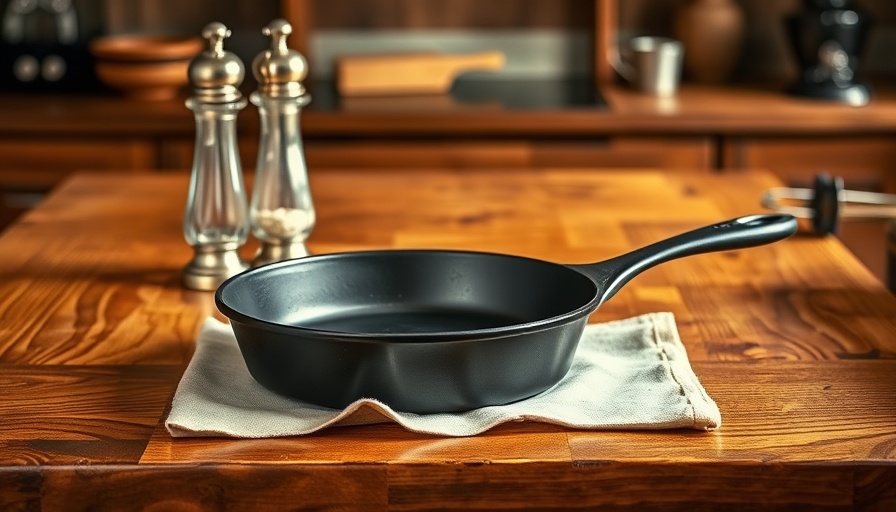 Amazon Prime Day Deals: Large cast-iron skillet on wooden table.