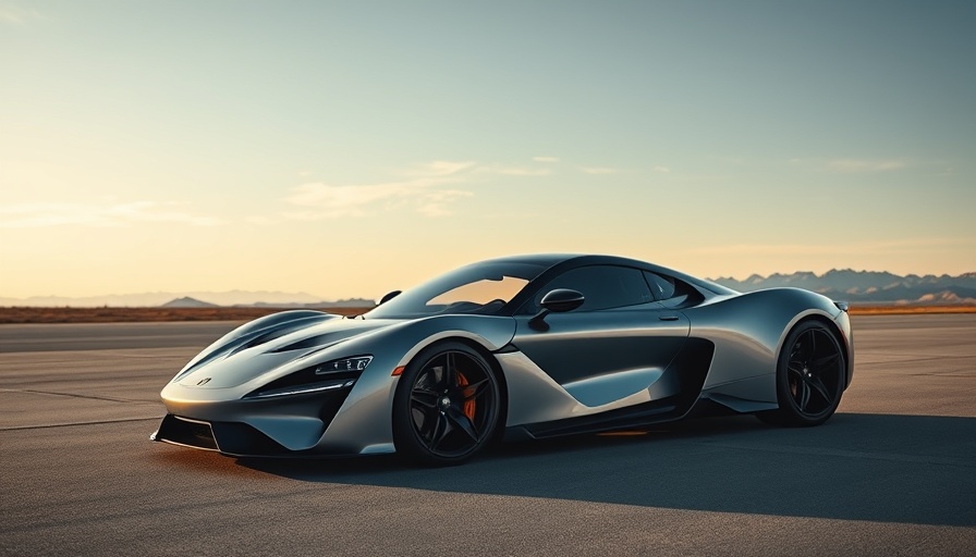 Sleek Rimac Nevera R with scenic mountain backdrop.
