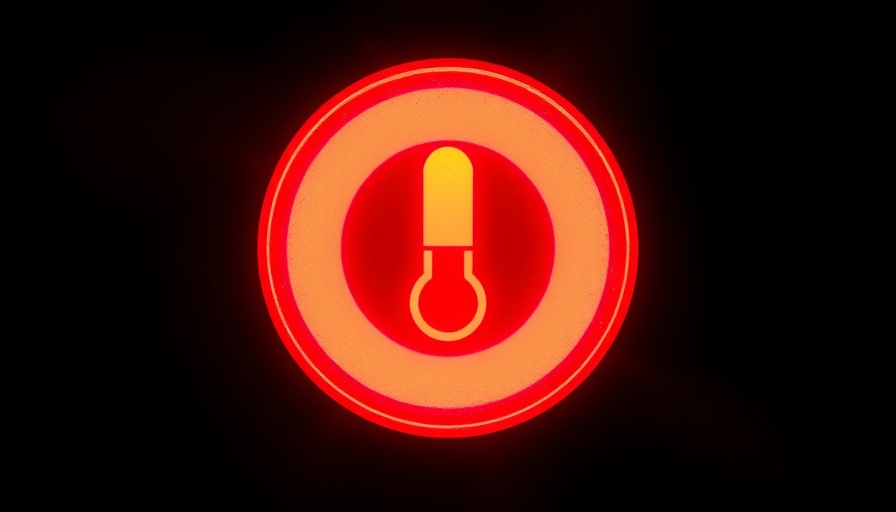 Red coolant temperature warning light icon on black background.