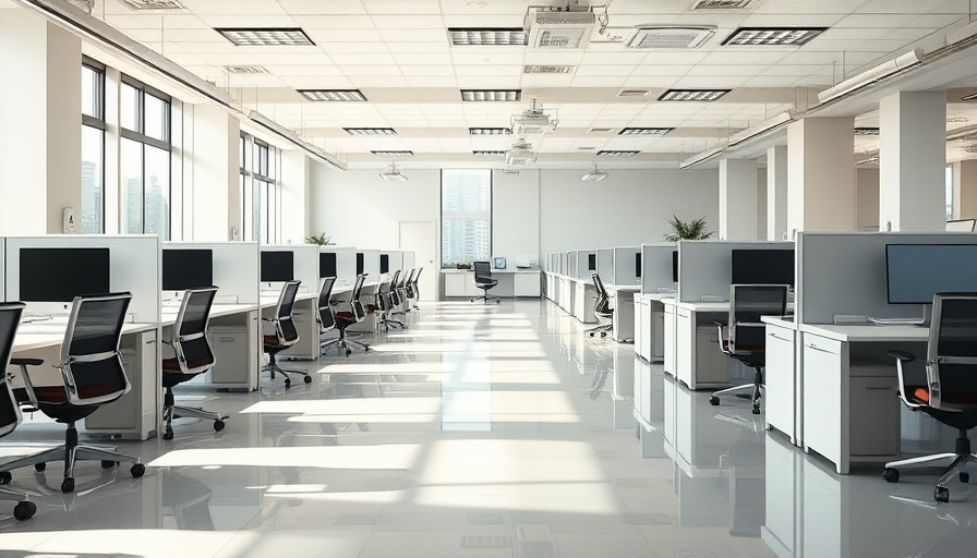 Clean, modern office promoting easy daily habits for workplace cleanliness