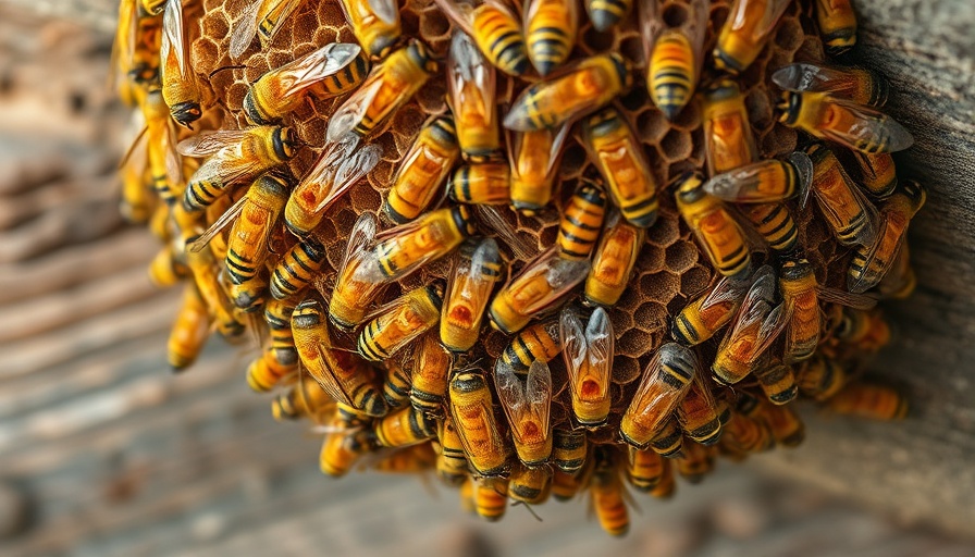 Close-up of yellow jacket nest and wasps on wood, How to Get Rid of Yellow Jackets.