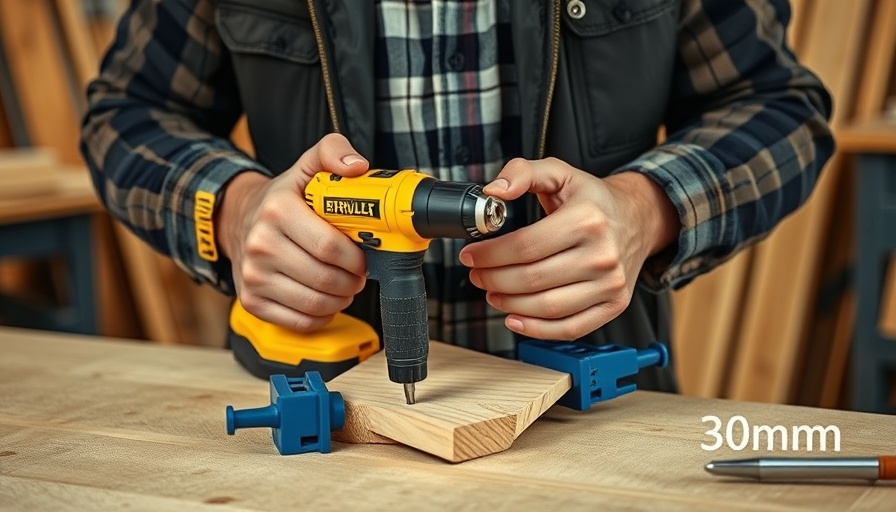 Hands using a cordless drill on wood in a workshop, drilling techniques guide.
