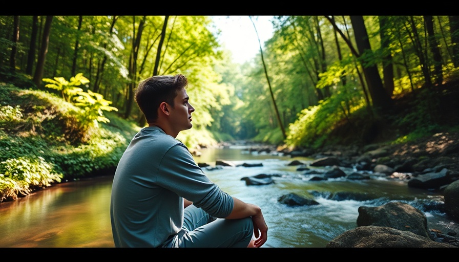 Reflecting on letting go for personal growth by a stream.