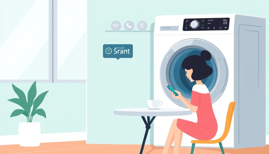 SmartThings laundry updates with washing machine and phone notification.