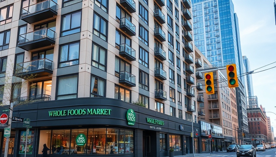 Contemporary Whole Foods Market corner store in urban setting.