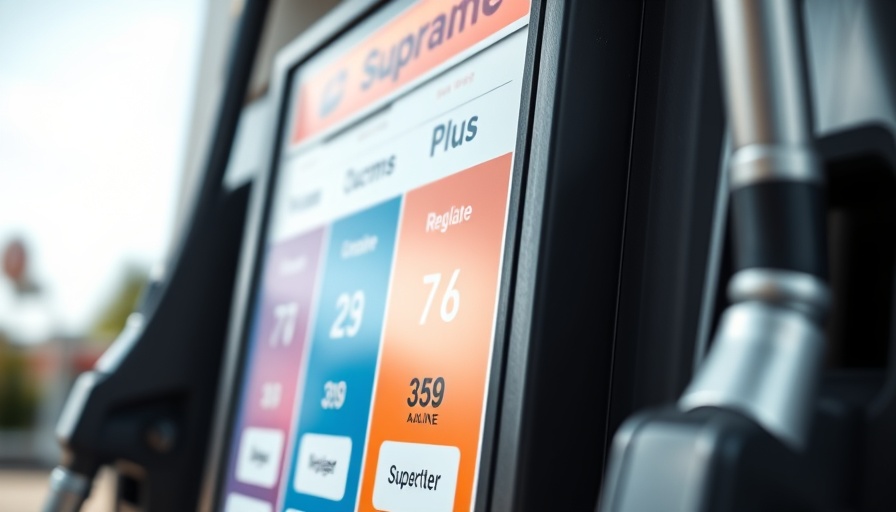 Gasoline facts: Close-up of fuel pump options with octane ratings.