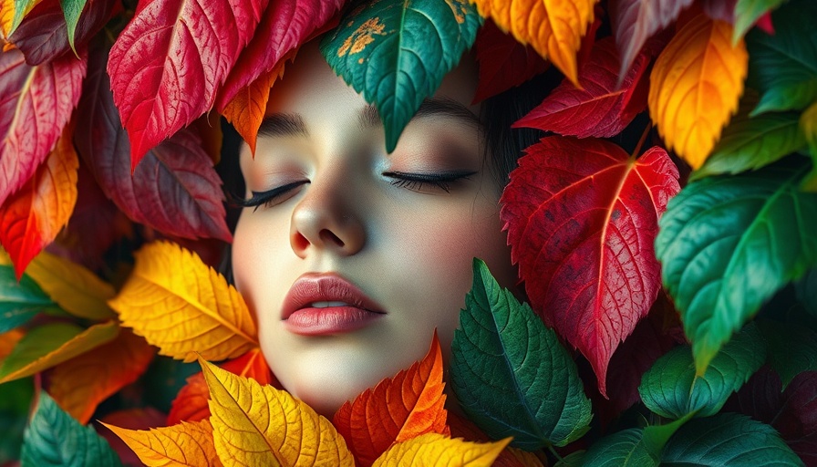 Abstract art symbolizing healing through grief with colorful leaves.