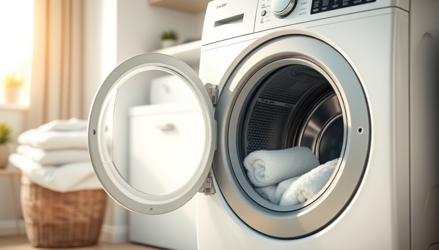 Clean white towels in a front-loading washing machine.