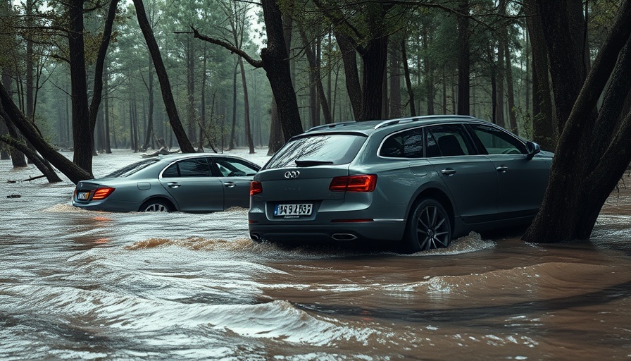 Understanding how flash floods occur with submerged cars