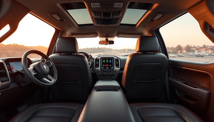 Luxurious pickup truck interior with sleek design.