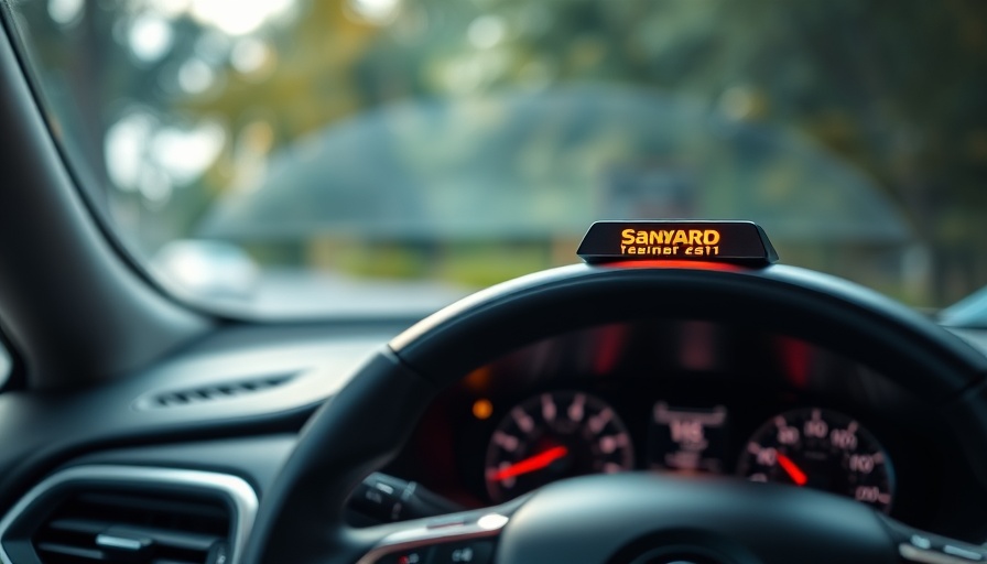 Modern car with glowing sign reflecting colorful light, symbolizing robotaxi services in Europe.