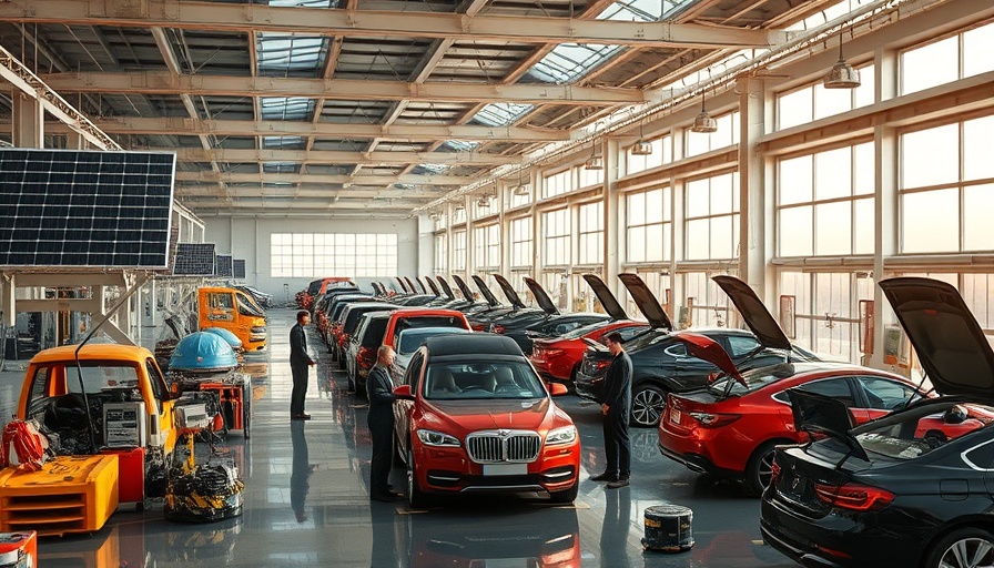 Sustainable auto repair facility with renewable energy