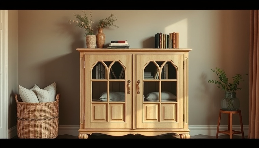 Wayfair Outlet Deals: Elegant vintage cabinet in cozy room corner.