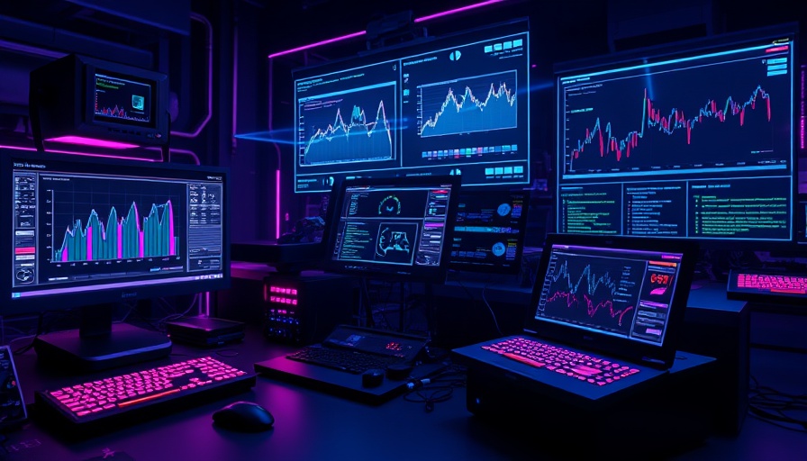 Futuristic tech setup demonstrating importance of software updates.