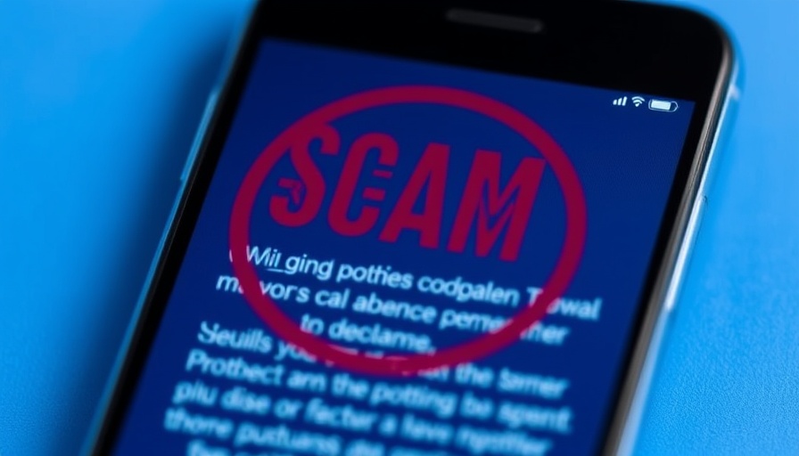 DMV scam text warning on smartphone screen.