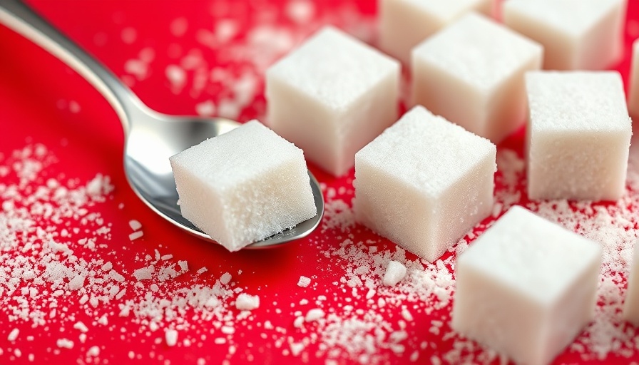 NuNaturals Sweetener Recall concept with sugar cubes and spoon.