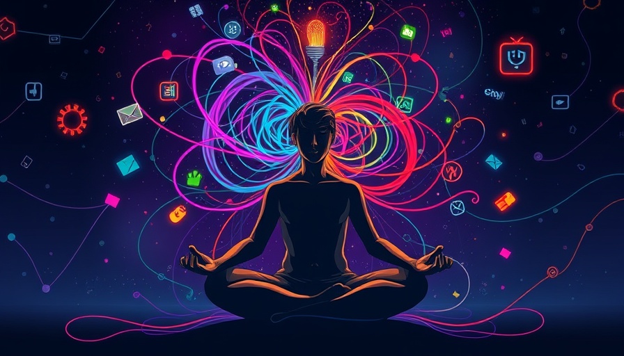 Mindfulness and breaking bad habits through meditation illustration.