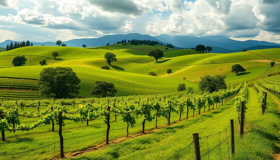 Lush vineyard landscape illustrating regenerative agriculture practices.
