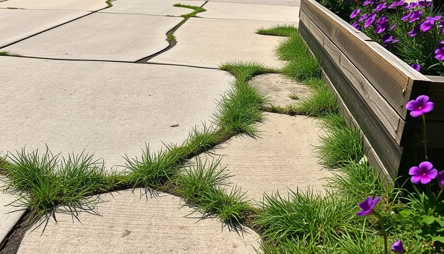 Concrete driveway cracks close-up for DIY repair guide.