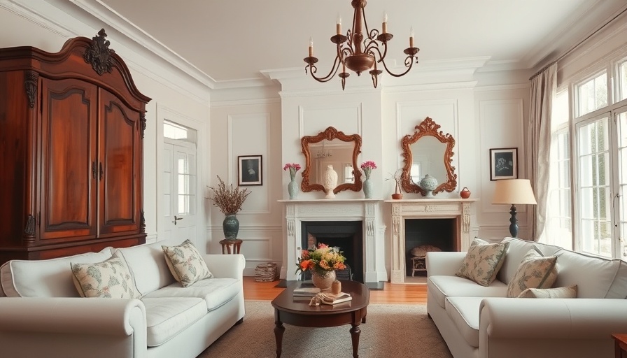Elegant living room showcasing how to handle sentimental family furniture.