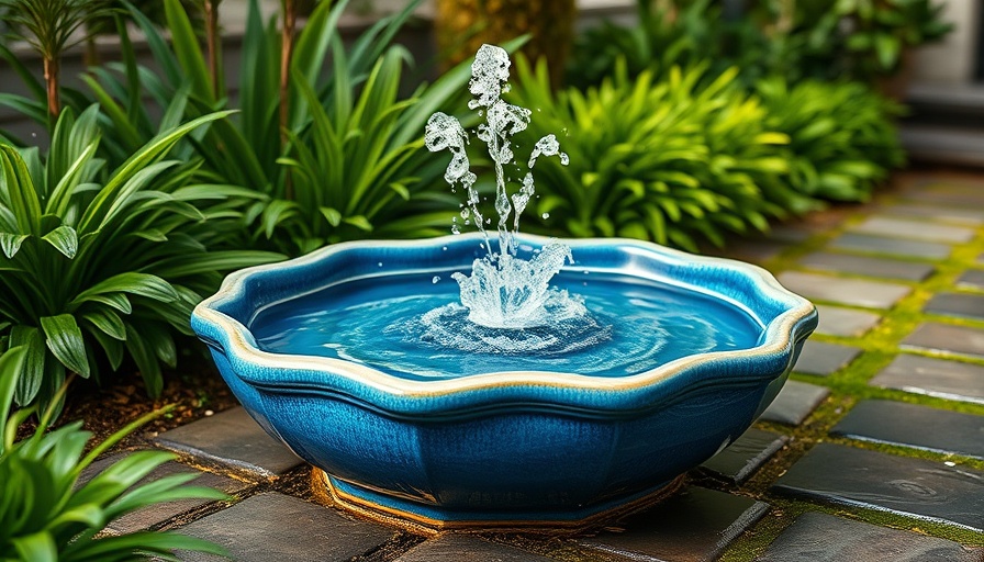 Creative uses for old planters: planter repurposed as a fountain.