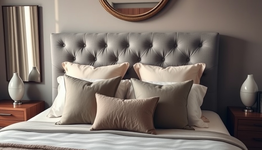 Cozy bed with plush pillows for quality sleep in elegant bedroom.
