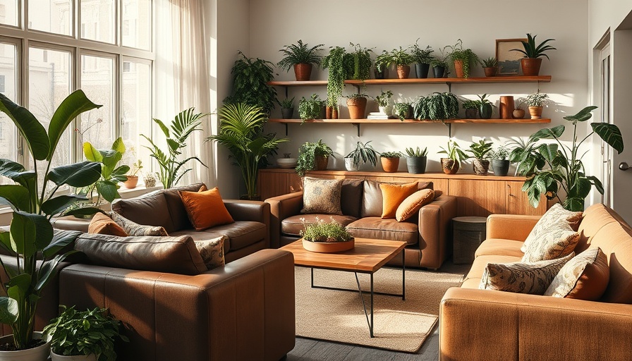 Cozy living room with plants and decor capturing the emotional journey of moving.