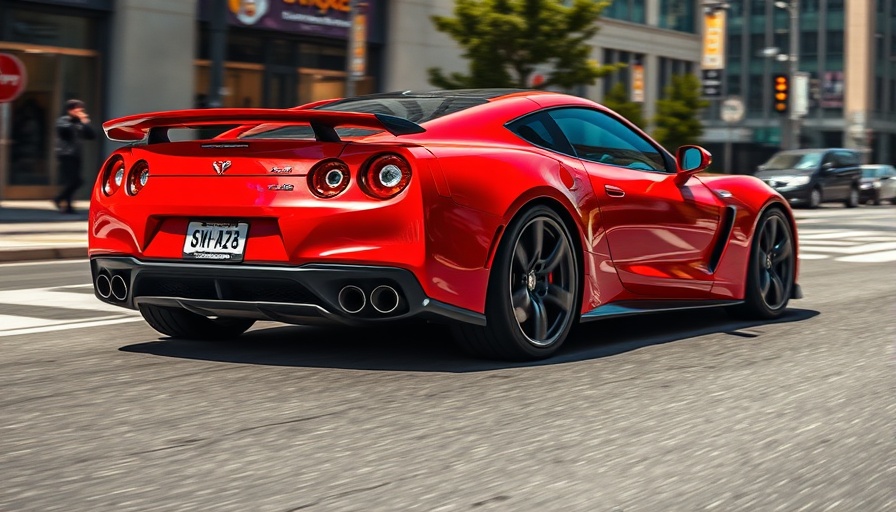 Chevy vehicles recall fuel leak hazard image with product recall sign on red sports car.