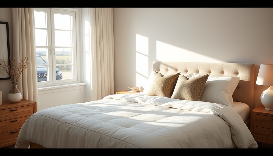 Elegant bedroom and bed placement tips with neutral decor.
