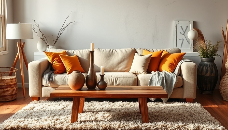 Pottery Barn outlet Labor Day deals featuring modern rustic living room decor.