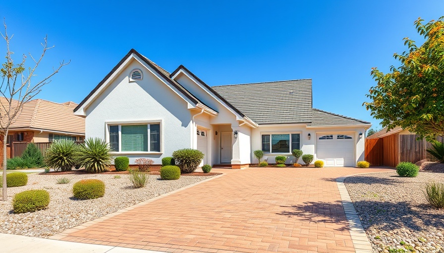 House with fresh exterior wall coatings on a sunny day.