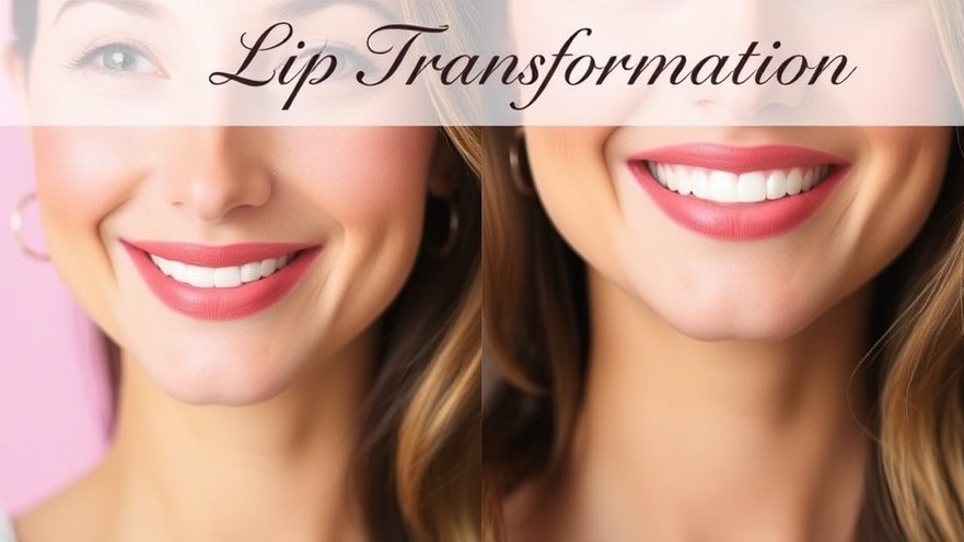 Lip enhancement healing process; before and after lip fillers transformation.