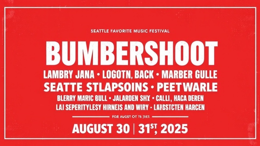 Bumbershoot festival poster showcasing Seattle music festival highlights.
