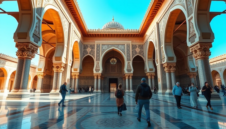 Exploring a stunning mosque on a budget travel adventure.