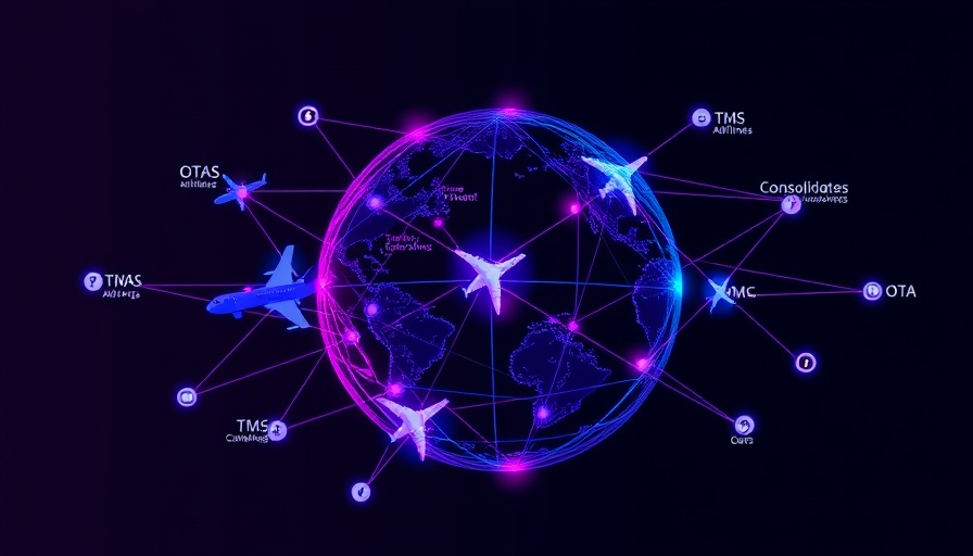 Futuristic infographic of global data network for flights.