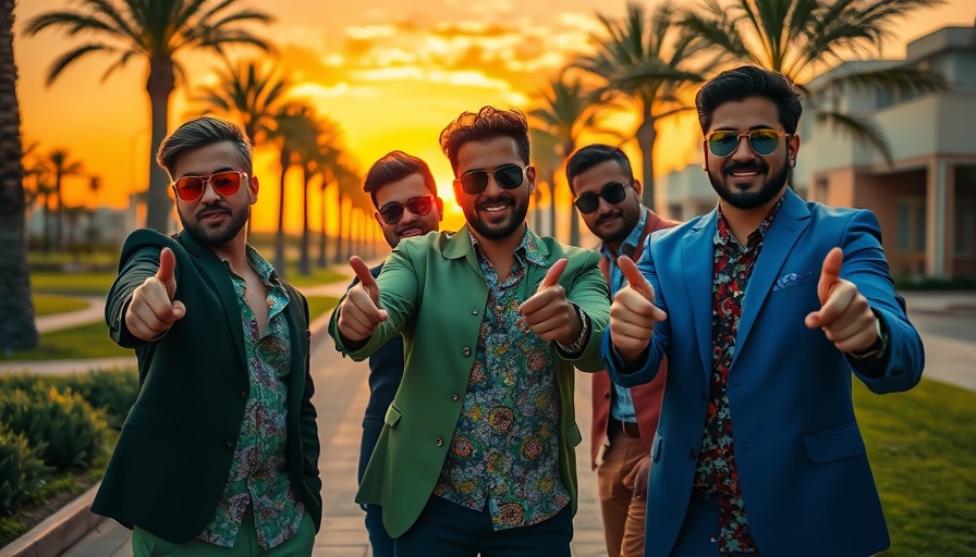 Cultural events today featuring stylish individuals at sunset.