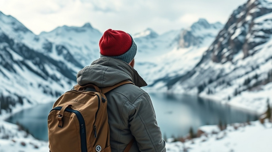 Traveler exploring snowy mountains, ideal for long-term family travel management