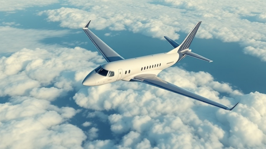Sleek airplane showcasing high-speed inflight Wi-Fi above clouds.