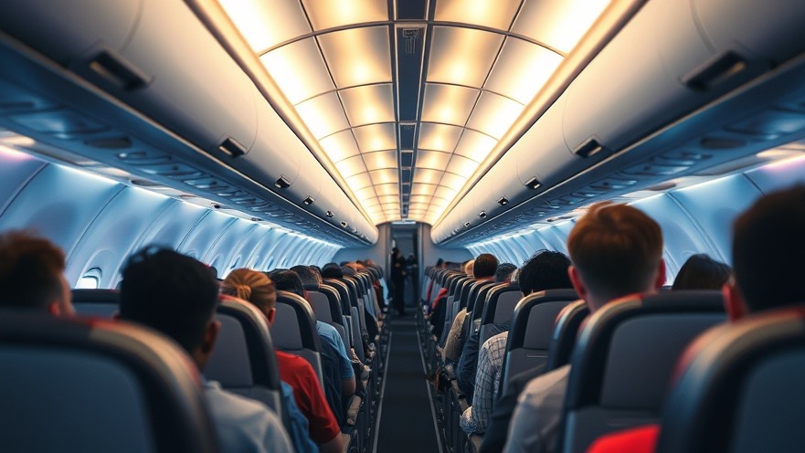 Vibrant airplane cabin showcasing family travel food experiences in Thai cuisine.