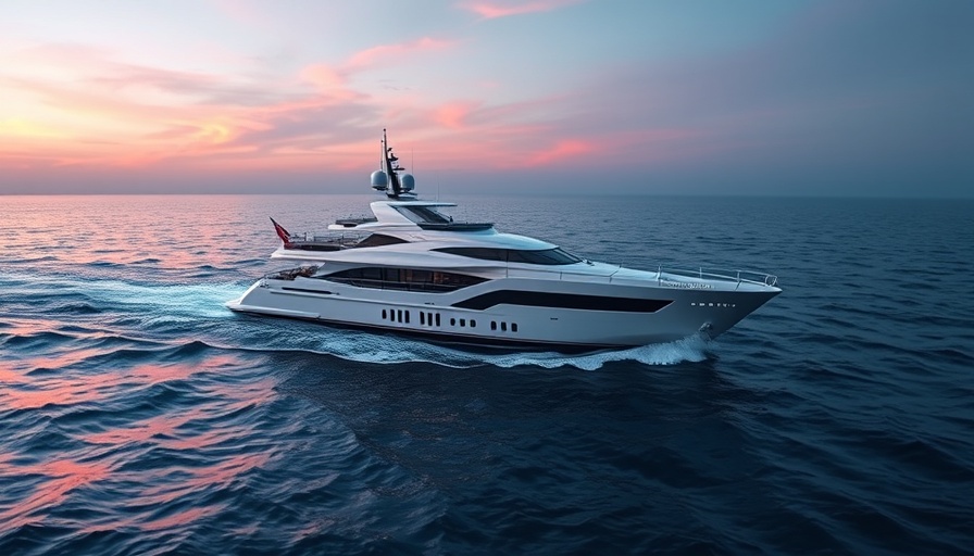 Luxurious superyacht on a Ritz-Carlton cruise at dusk.