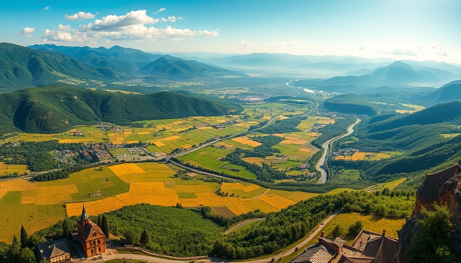 Stunning valley with lush fields, a top travel destination 2024.