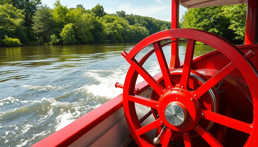 Classic riverboat paddlewheel cruising in the US