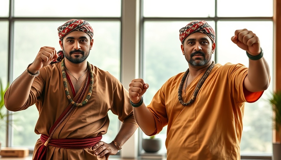 Two men celebrating cultural holidays in December indoors.