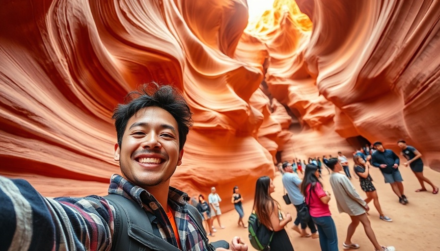 Tourist exploring Antelope Canyon, highlighting family travel ideas.