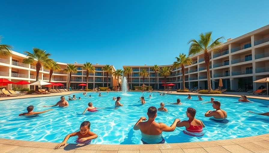 Sunny resort pool perfect for family travel ideas.