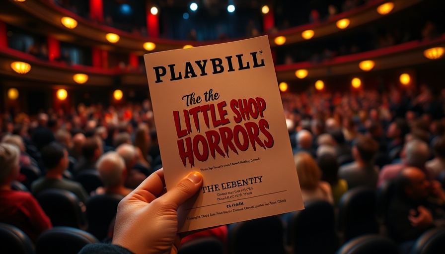 Family travel to Broadway shows, Little Shop of Horrors scene.